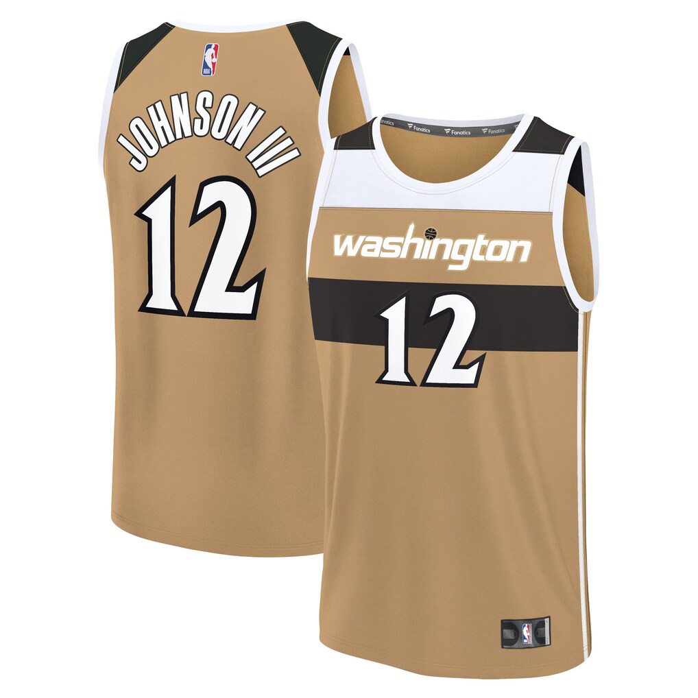 Youth Washington Wizards Tre Johnson III Fanatics Gold 2025/26 City Edition Fastbreak Jersey - Jersey
