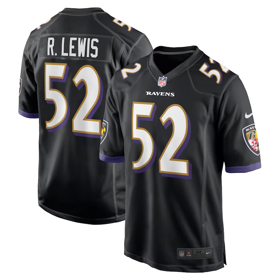 Men's Baltimore Ravens Ray Lewis Nike Black Retired Player Alternate Game Jersey - Jersey
