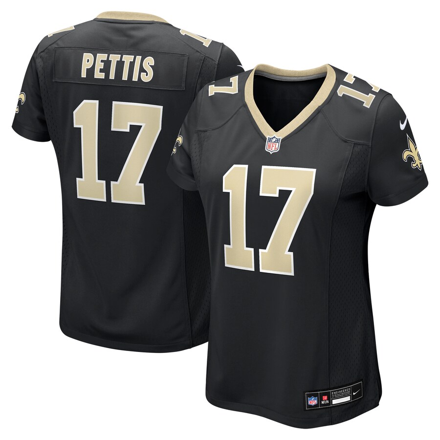 Women's New Orleans Saints Dante Pettis Nike Black Team Game Jersey - Jersey