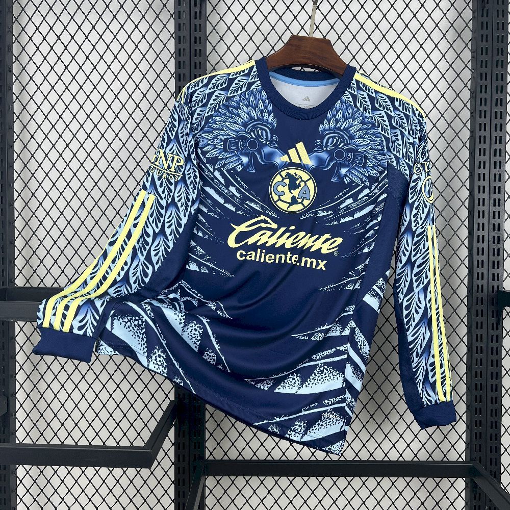 Club America Soccer Jersey Away Long Sleeve Custom Shirt 2025/26 - Jersey