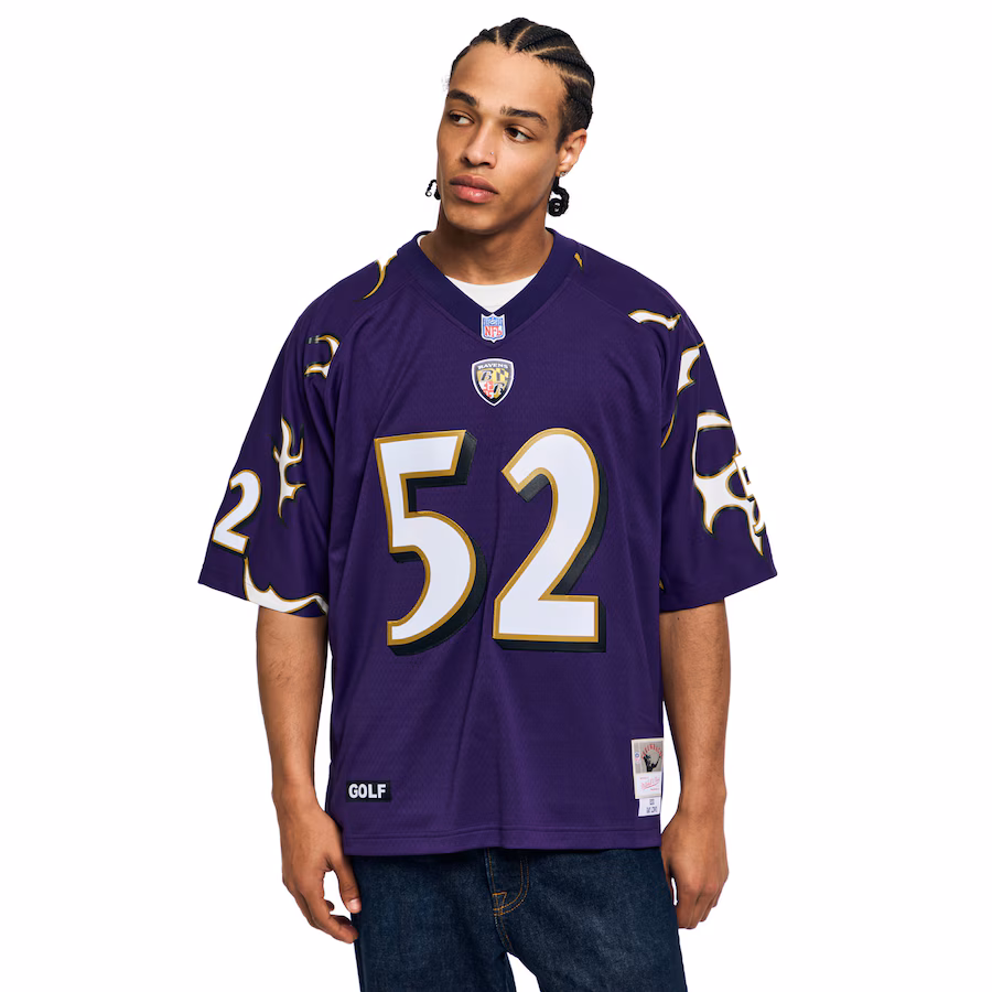 Unisex Baltimore Ravens Ray Lewis Mitchell & Ness x Golf Wang Purple 2000 Legacy Fashion Jersey - Jersey