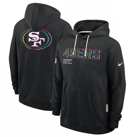 Men's San Francisco 49ers Black 2025 Crucial Catch Dri-FIT Hoodie - Jersey