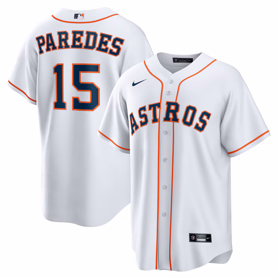 Men's Houston Astros Isaac Paredes Nike White Home Replica Jersey - Jersey