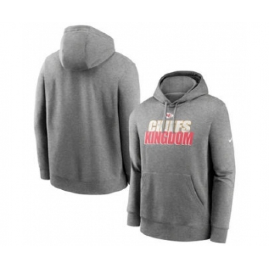 Men's Kansas City Chiefs Heathered Charcoal Fan Gear Local Club Pullover Hoodie - Jersey