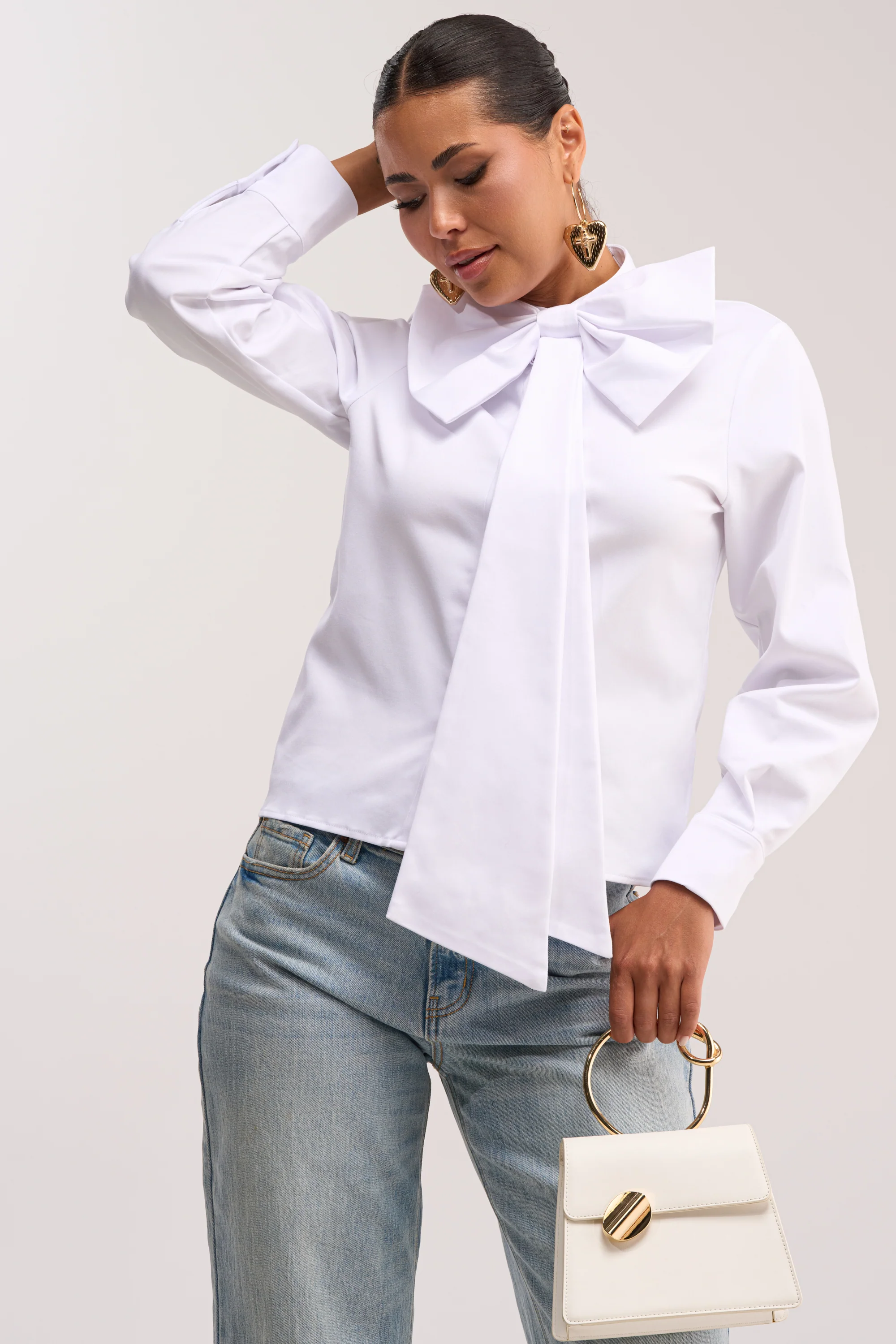 BUSINESS OR PLEASURE POPLIN BLOUSE - Akira Wear
