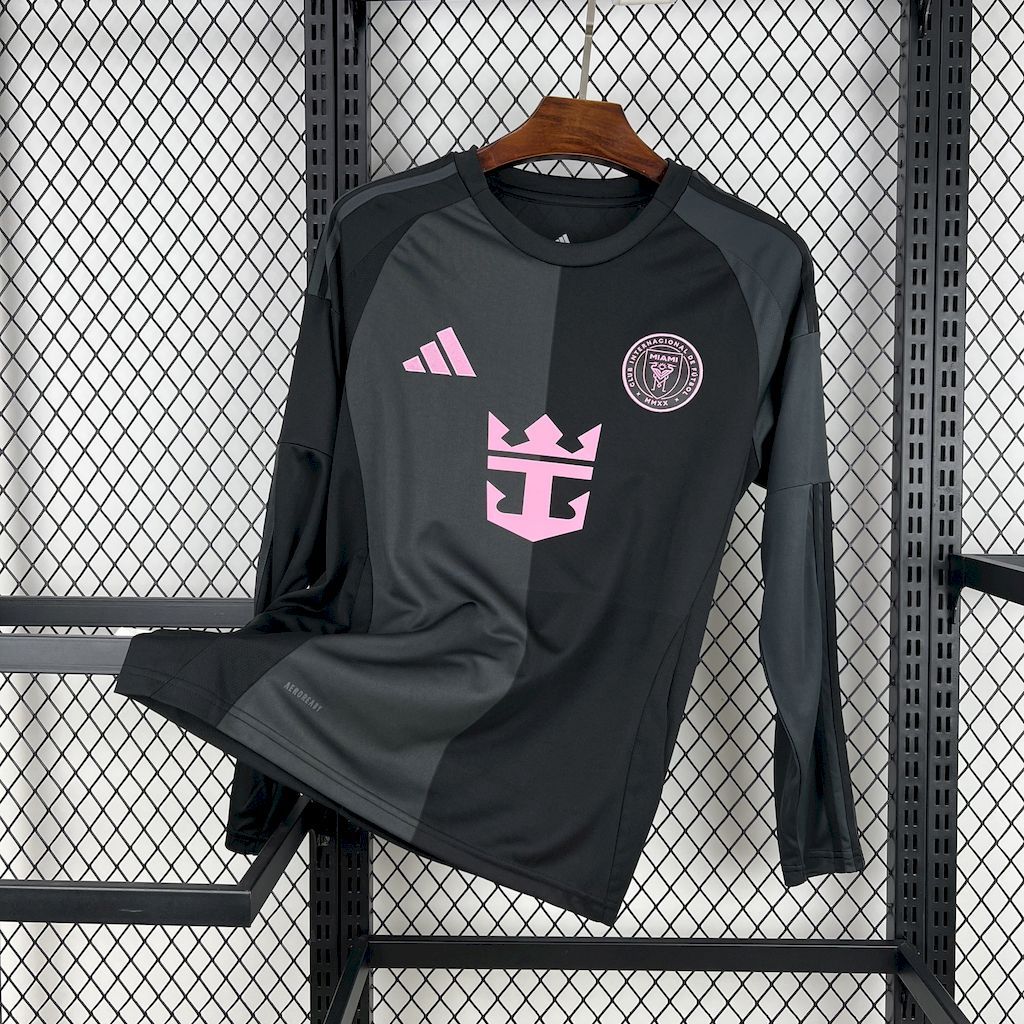 Inter Miami Soccer Jersey Away Long Sleeve Custom Shirt 2025 - Jersey