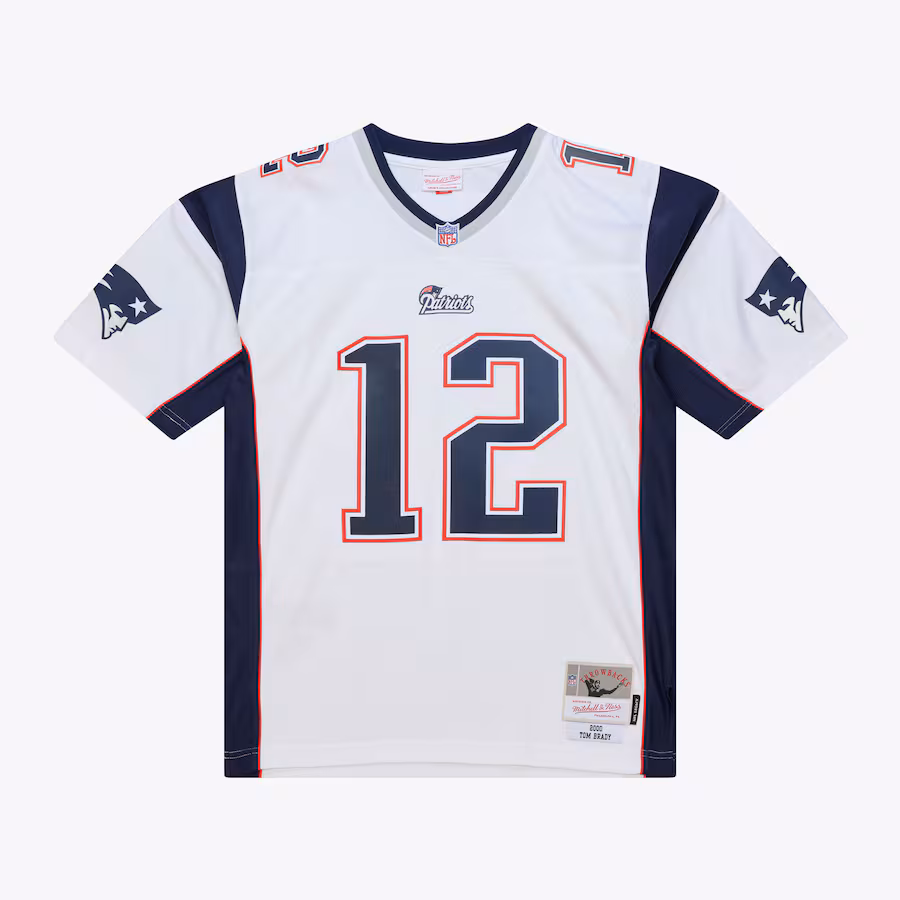 Men's New England Patriots Tom Brady Mitchell & Ness White 2000 Legacy Replica Jersey - Jersey