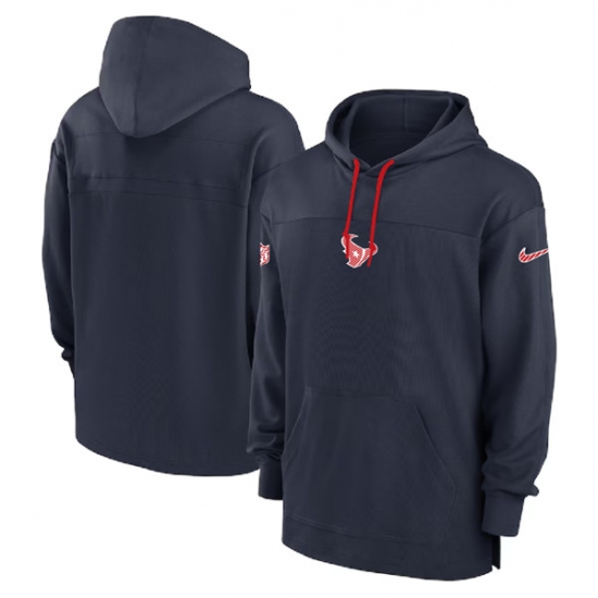 Men's Houston Texans Navy Performance Pullover Hoodie - Jersey