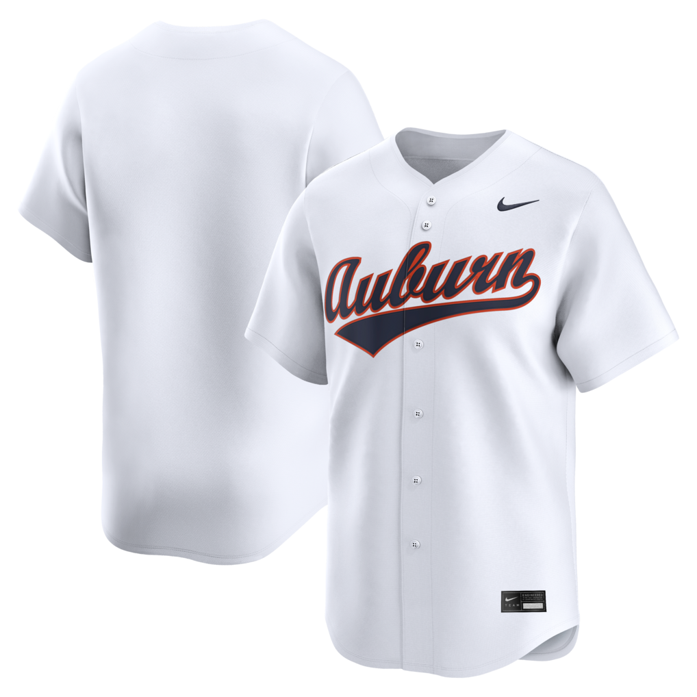 Men's Nike White Auburn Tigers Home Limited Baseball Jersey - Jersey