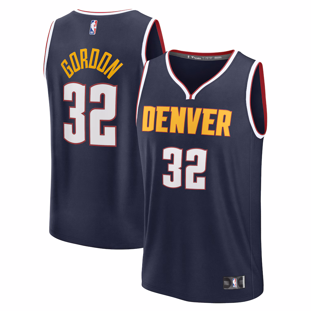 Men's Denver Nuggets Aaron Gordon Fanatics Navy Fast Break Replica Jersey - Icon Edition - Jersey