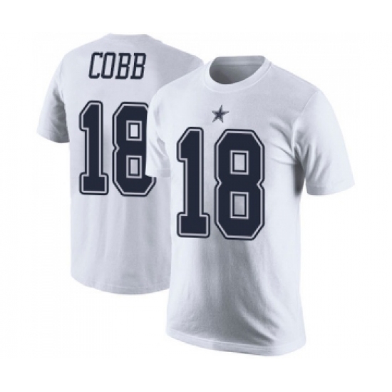 Football Men's Dallas Cowboys #18 Randall Cobb White Rush Pride Name & Number T-Shirt - Jersey