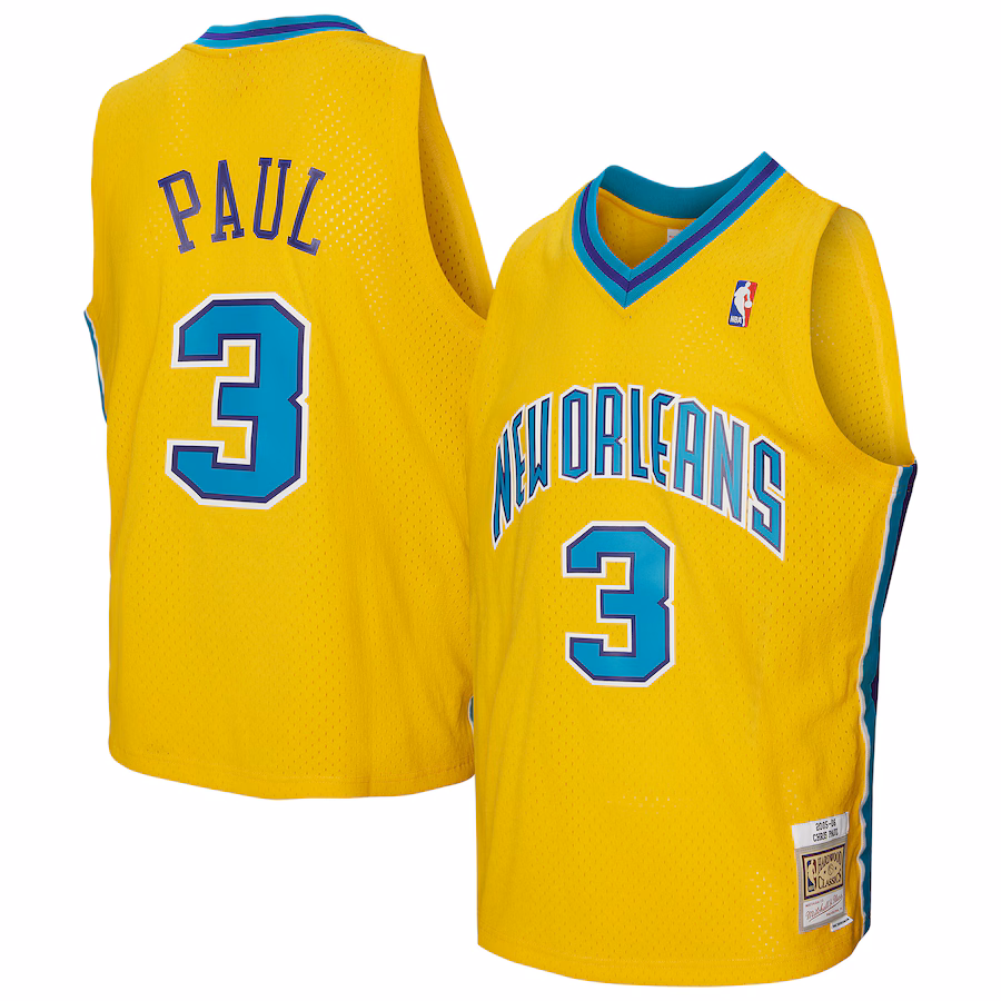 Men's New Orleans Hornets Chris Paul Mitchell & Ness Gold 2005/06 Hardwood Classics Swingman Jersey - Jersey