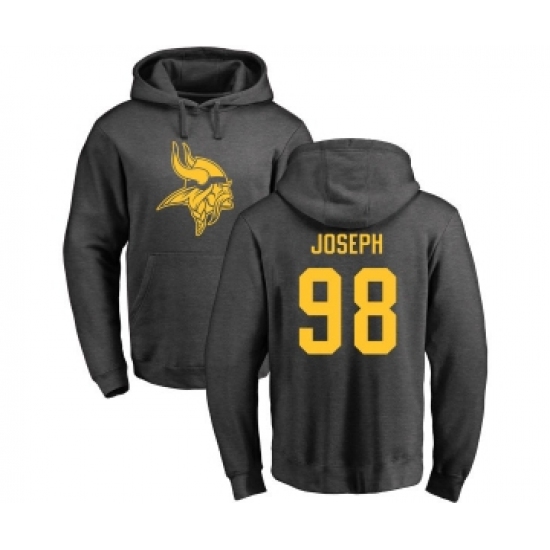Football Minnesota Vikings #98 Linval Joseph Ash One Color Pullover Hoodie - Jersey