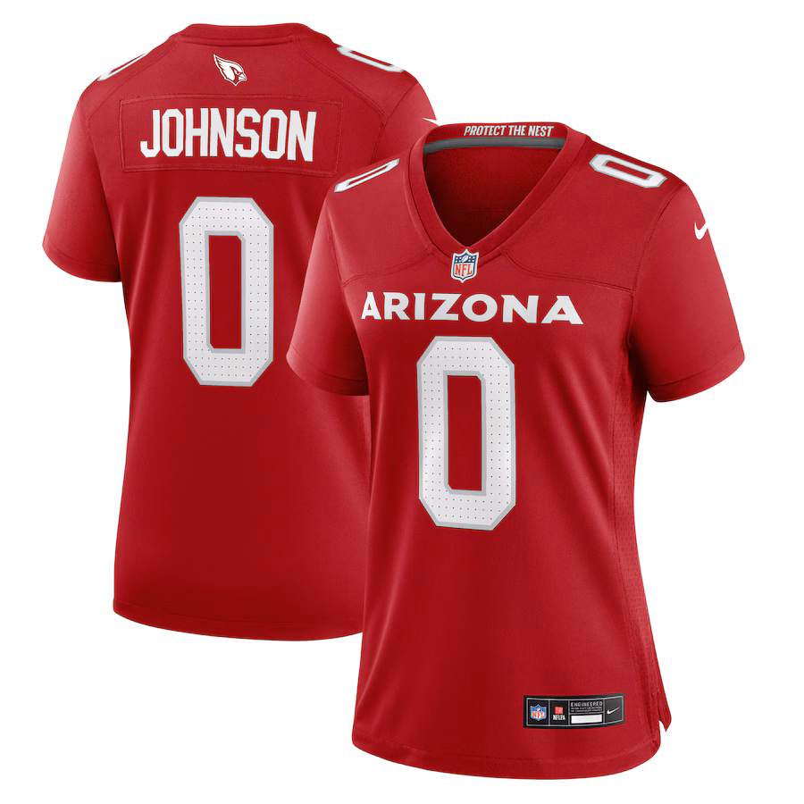 Women's Arizona Cardinals Will Johnson Nike Cardinal Team Game Jersey - Jersey