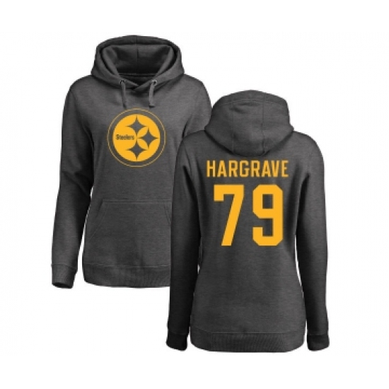 Football Women's Pittsburgh Steelers #79 Javon Hargrave Ash One Color Pullover Hoodie - Jersey
