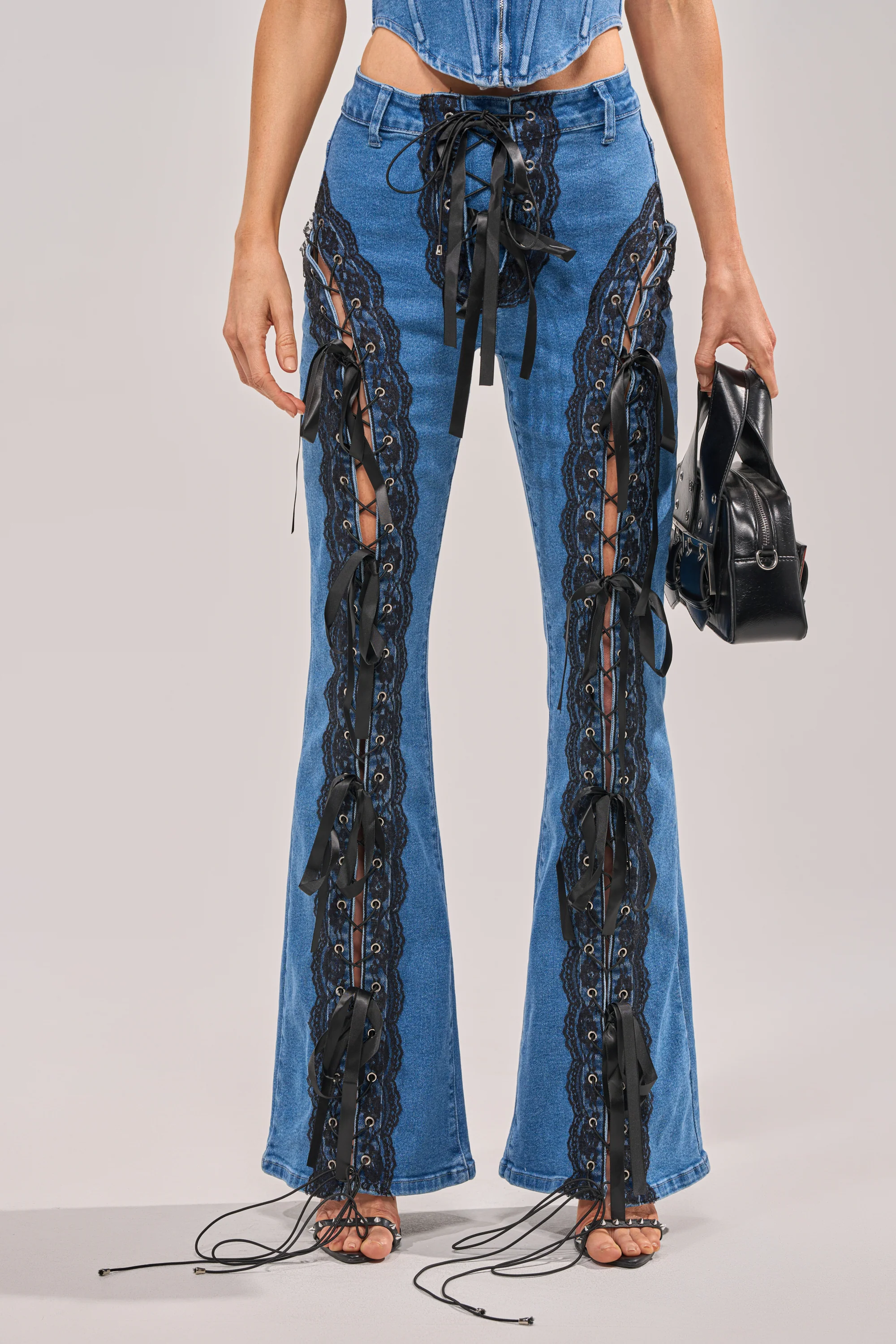 LACED UP DENIM - Akira Wear