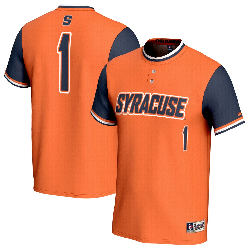 Youth GameDay Greats Orange #1 Syracuse Orange Lightweight Collegiate Softball Fashion Jersey - Jersey