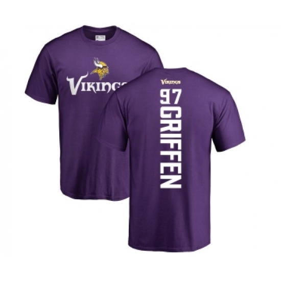 Football Minnesota Vikings #97 Everson Griffen Purple Backer T-Shirt - Jersey