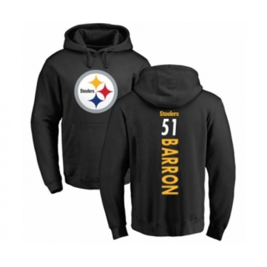 Pittsburgh Steelers #51 Mark Barron Black Backer Pullover Hoodie - Jersey
