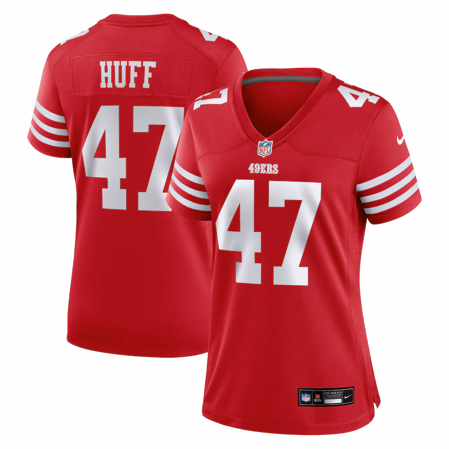 Women's San Francisco 49ers Bryce Huff Nike Scarlet Team Game Jersey - Jersey