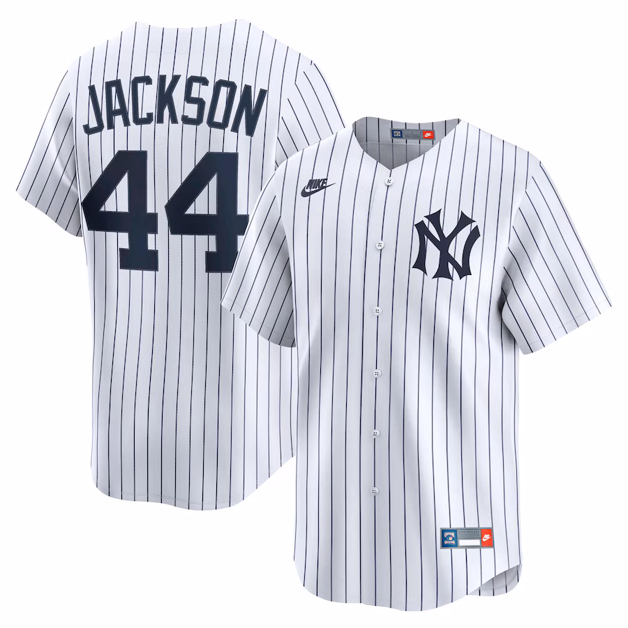 Men's New York Yankees Reggie Jackson Nike White Throwback Cooperstown Collection Limited Jersey - Jersey