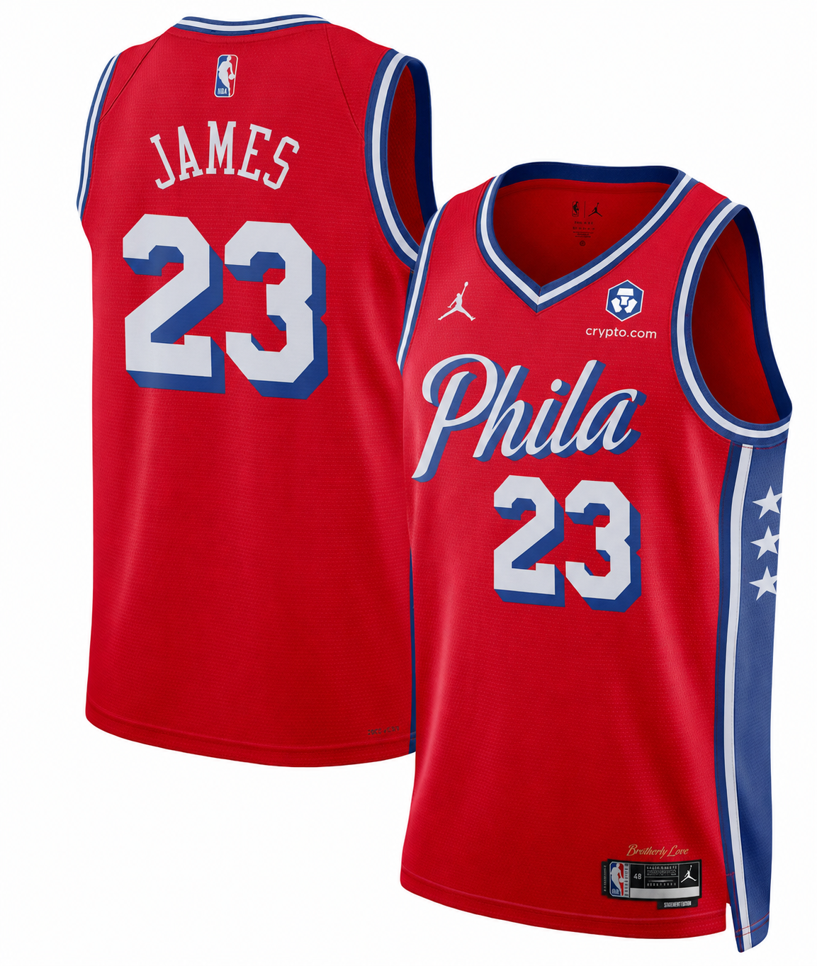 Youth Philadelphia 76ers Lebron James Jordan Brand Red Swingman Jersey - Statement Edition - Jersey
