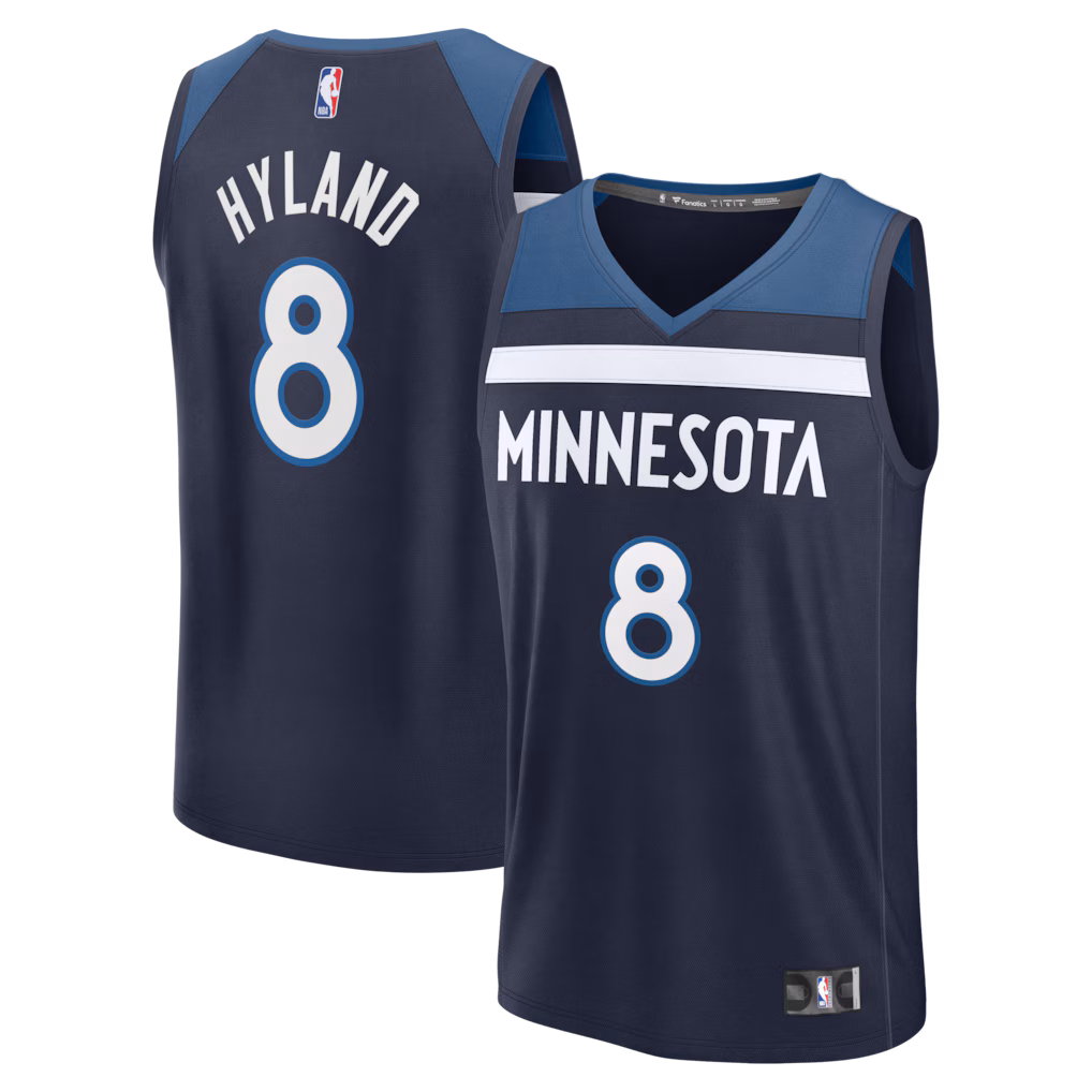 Men's Minnesota Timberwolves Bones Hyland Fanatics Navy Fast Break Jersey - Icon Edition - Jersey