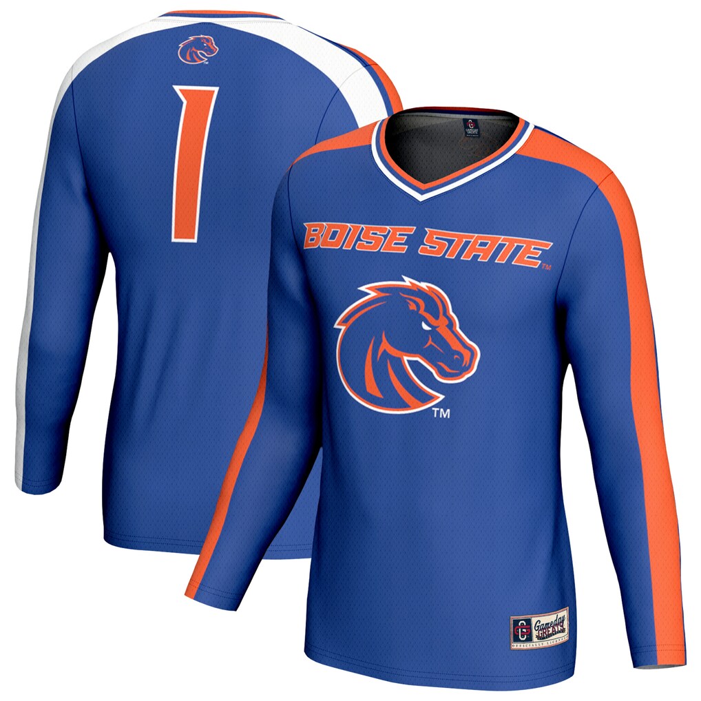 Unisex GameDay Greats Royal Boise State Broncos Lightweight Women's #1 Volleyball Fashion Jersey - Jersey