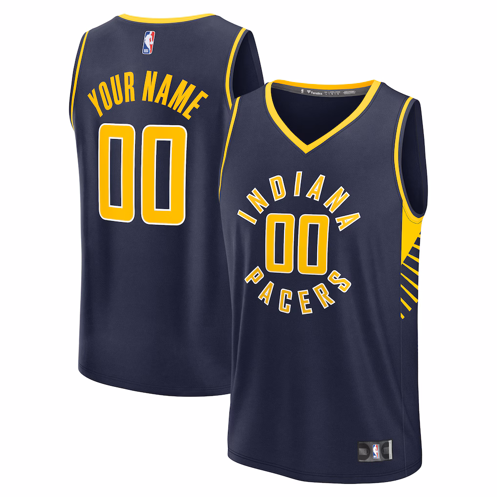 Men's Indiana Pacers Fanatics Navy Fast Break Custom Jersey - Icon Edition - Jersey