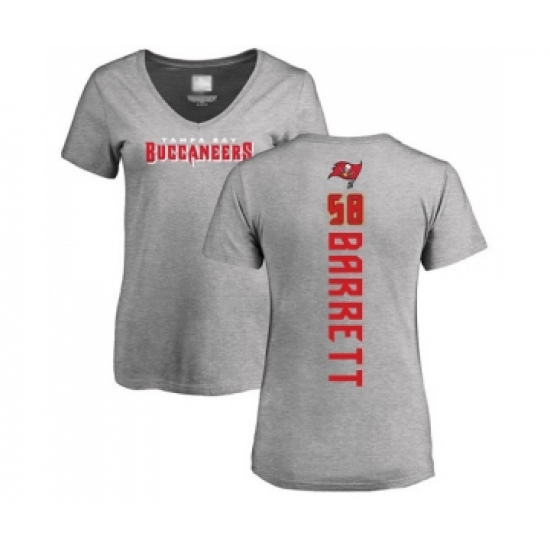 Football Women's Tampa Bay Buccaneers #58 Shaquil Barrett Ash Backer T-Shirt - Jersey
