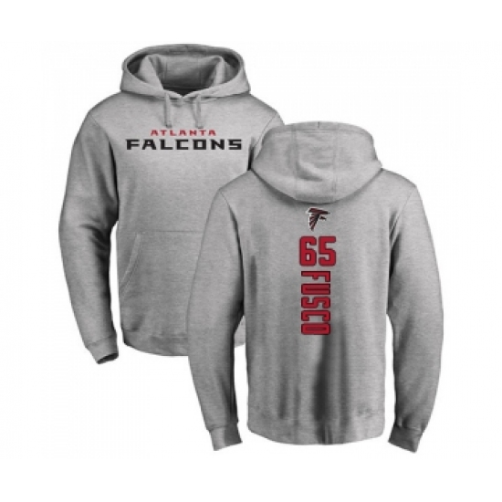 Football Atlanta Falcons #65 Brandon Fusco Ash Backer Pullover Hoodie - Jersey
