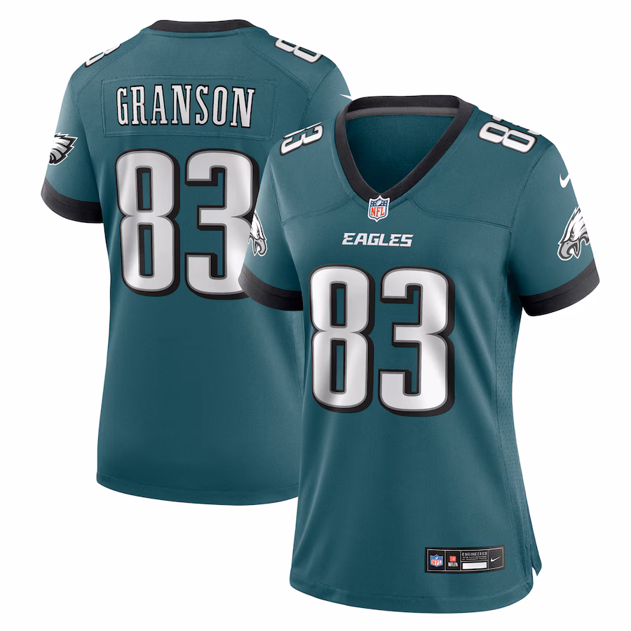 Women's Philadelphia Eagles Kylen Granson Nike Midnight Green Team Game Jersey - Jersey