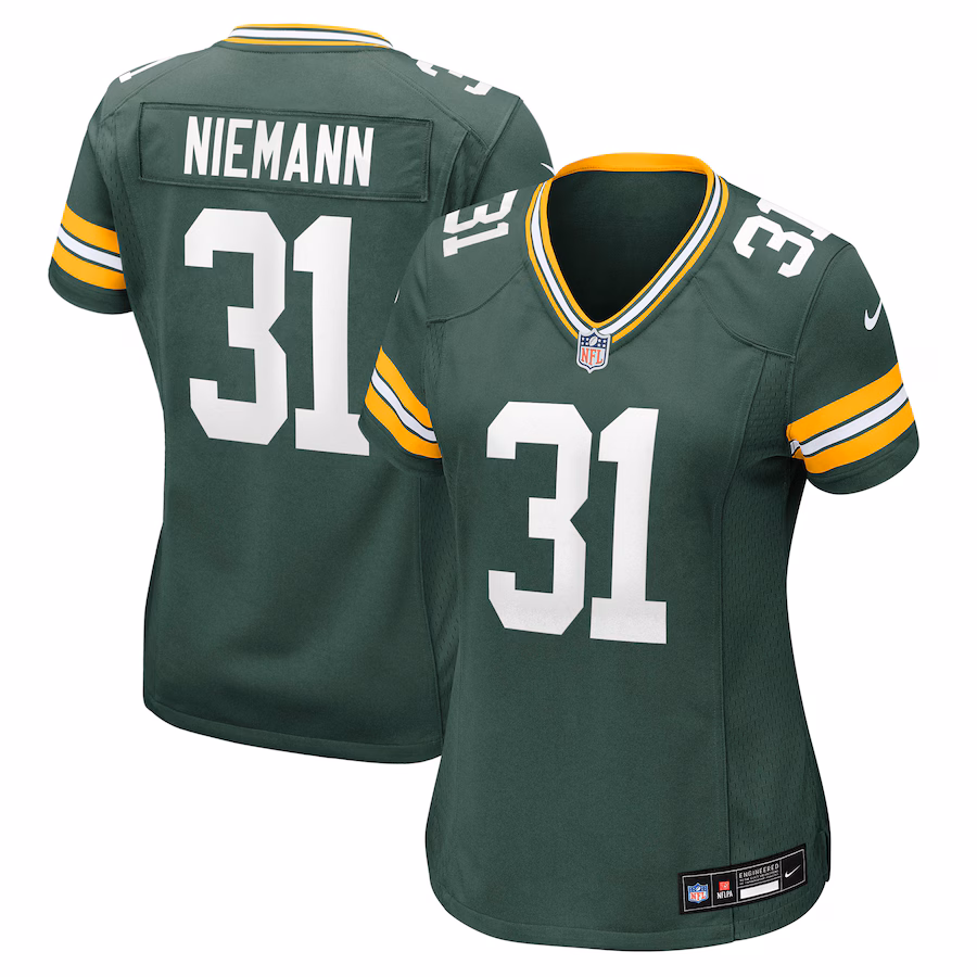 Women's Green Bay Packers Nick Niemann Nike Green Team Game Jersey - Jersey