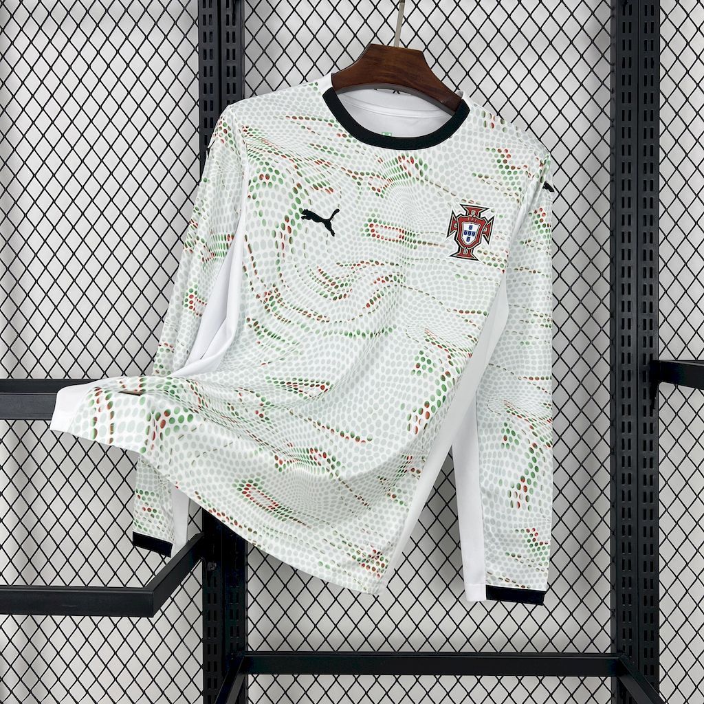 Portugal Soccer Jersey Away Long Sleeve Custom Shirt 2025 - Jersey