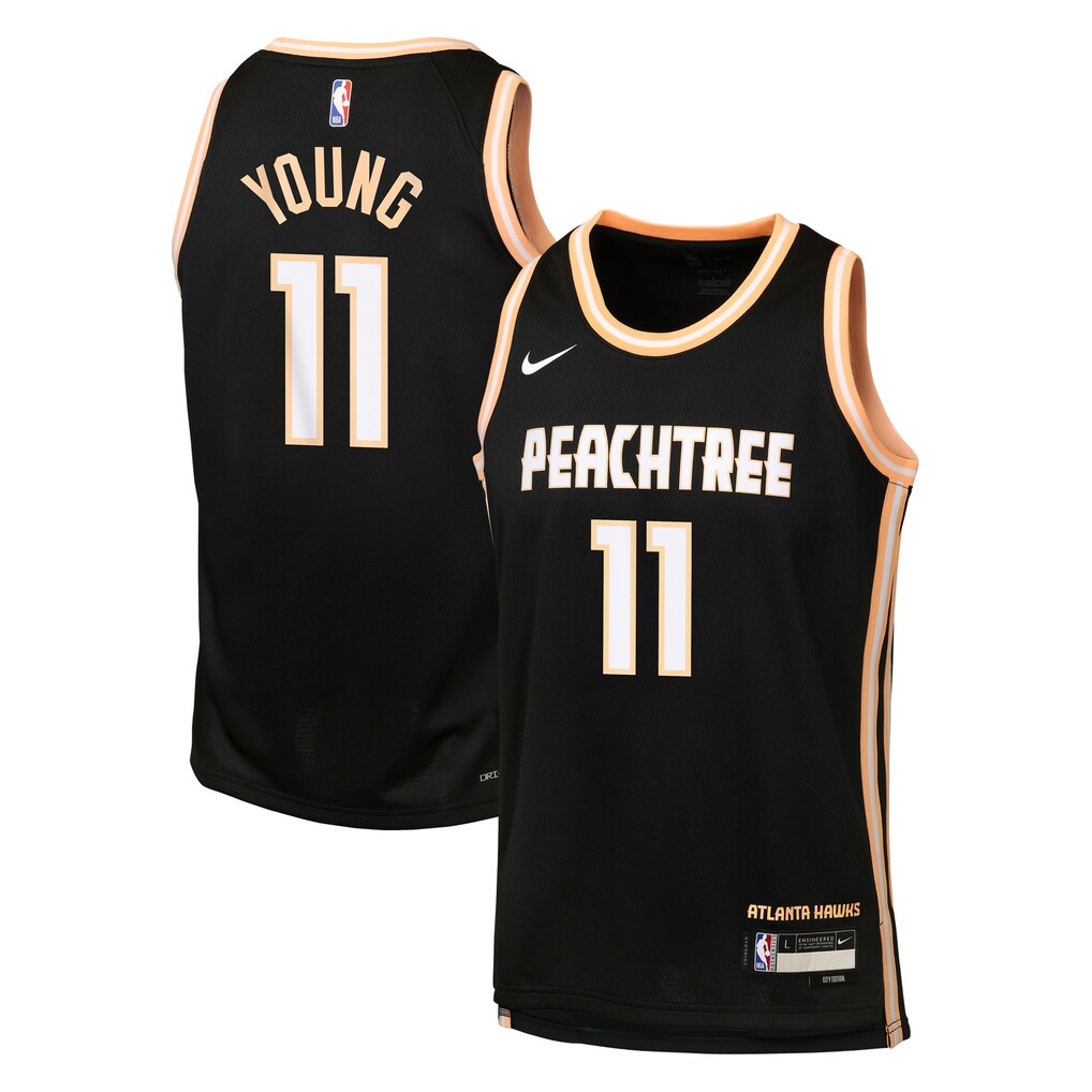 Youth Atlanta Hawks Trae Young Nike Black 2025/26 City Edition Swingman Jersey - Jersey