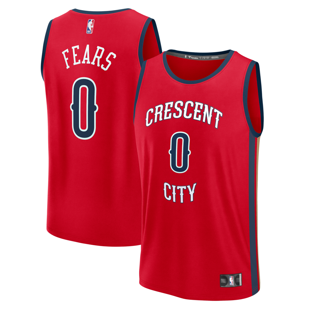 Men's New Orleans Pelicans Jeremiah Fears Fanatics Red Fast Break Replica Player Jersey - Statement Edition - Jersey