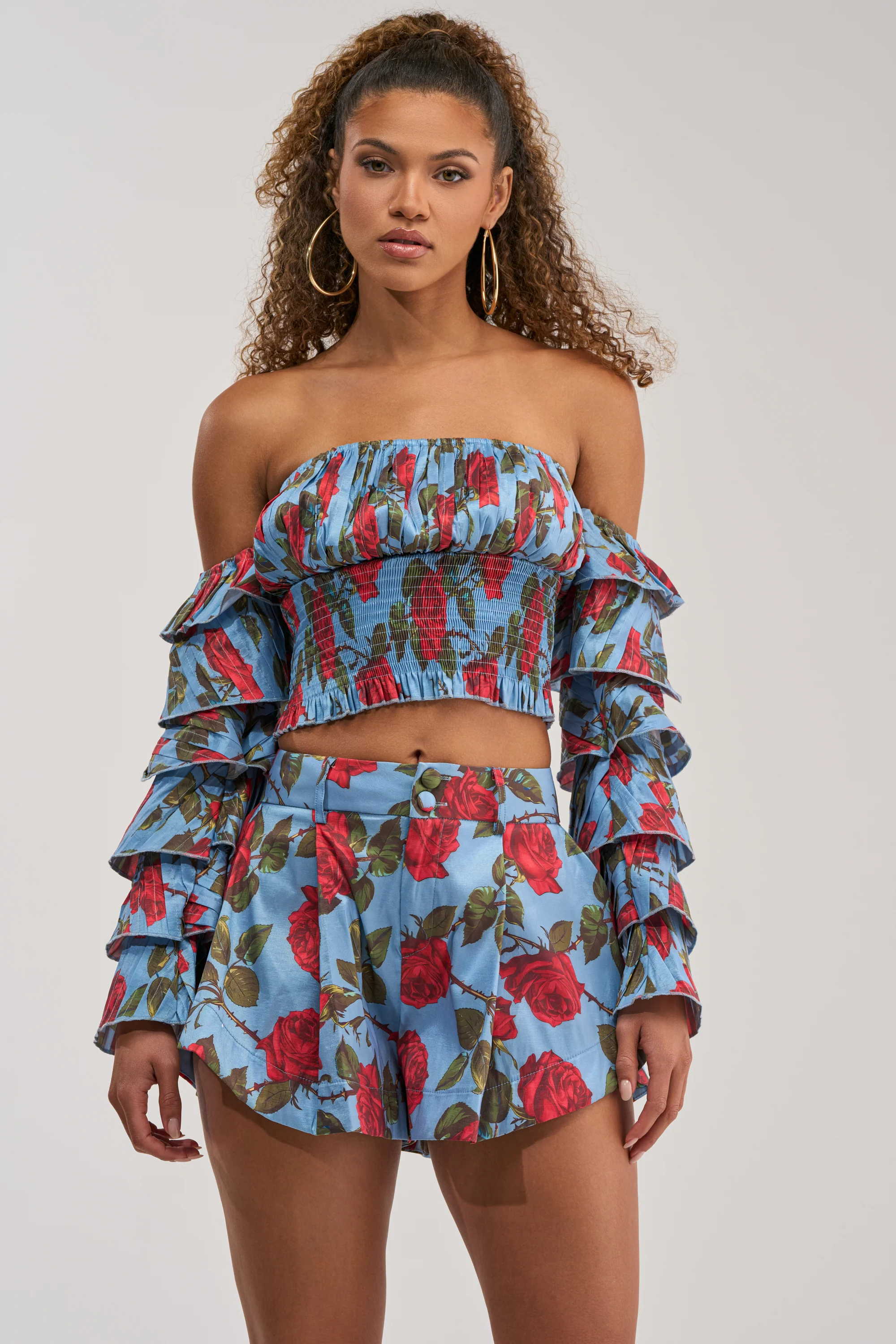ROSES FOR EVERYONE OFF THE SHOULDER BLOUSE - Akira Wear