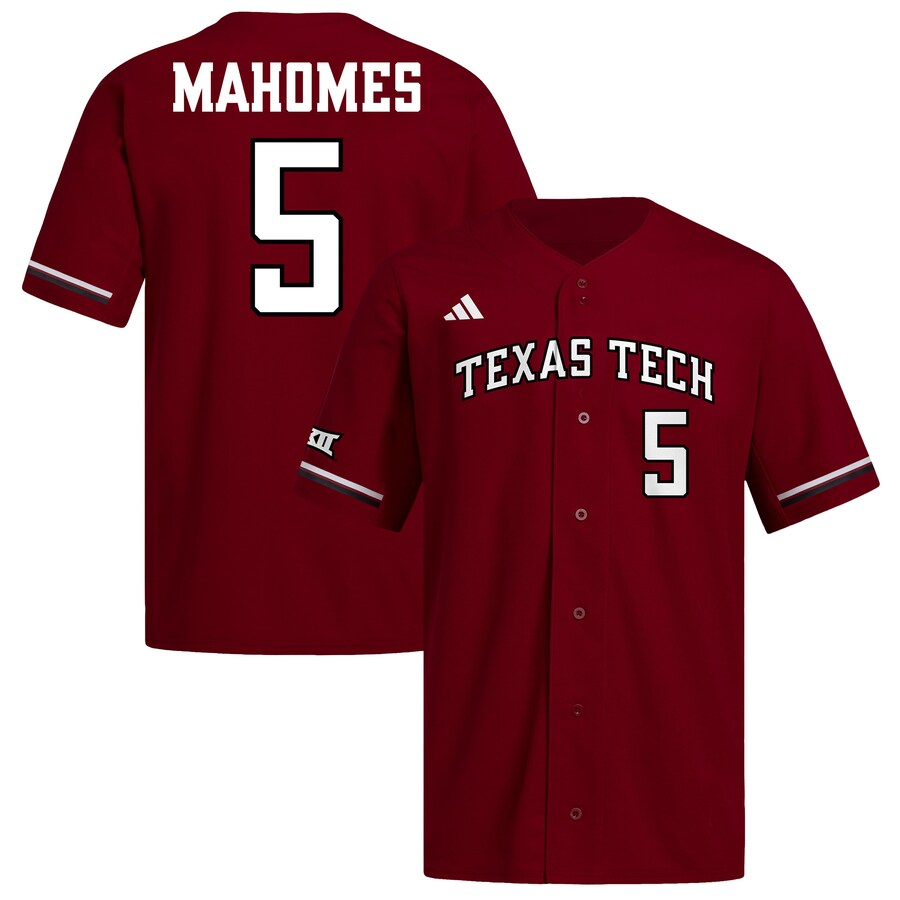 Men's adidas Patrick Mahomes Red Texas Tech Red Raiders Replica Baseball Jersey - Jersey