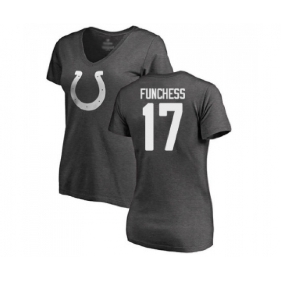 Football Women's Indianapolis Colts #17 Devin Funchess Ash One Color T-Shirt - Jersey