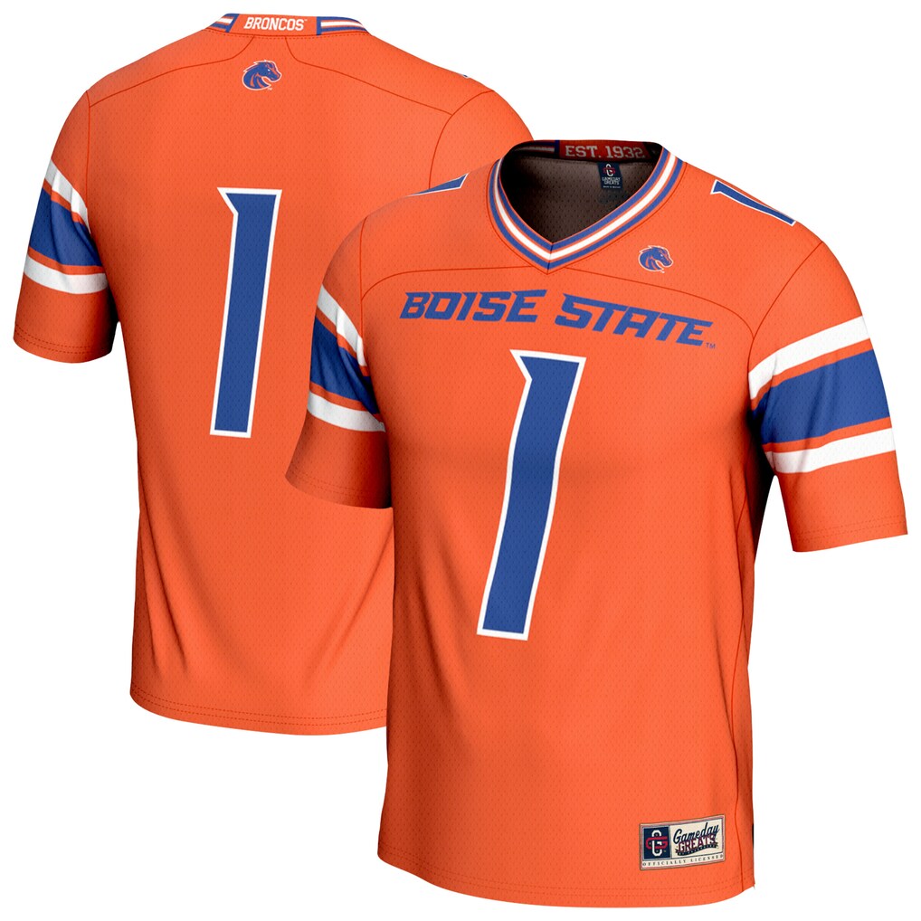 Unisex GameDay Greats Orange Boise State Broncos Collegiate Football Lightweight Fashion Jersey - Jersey