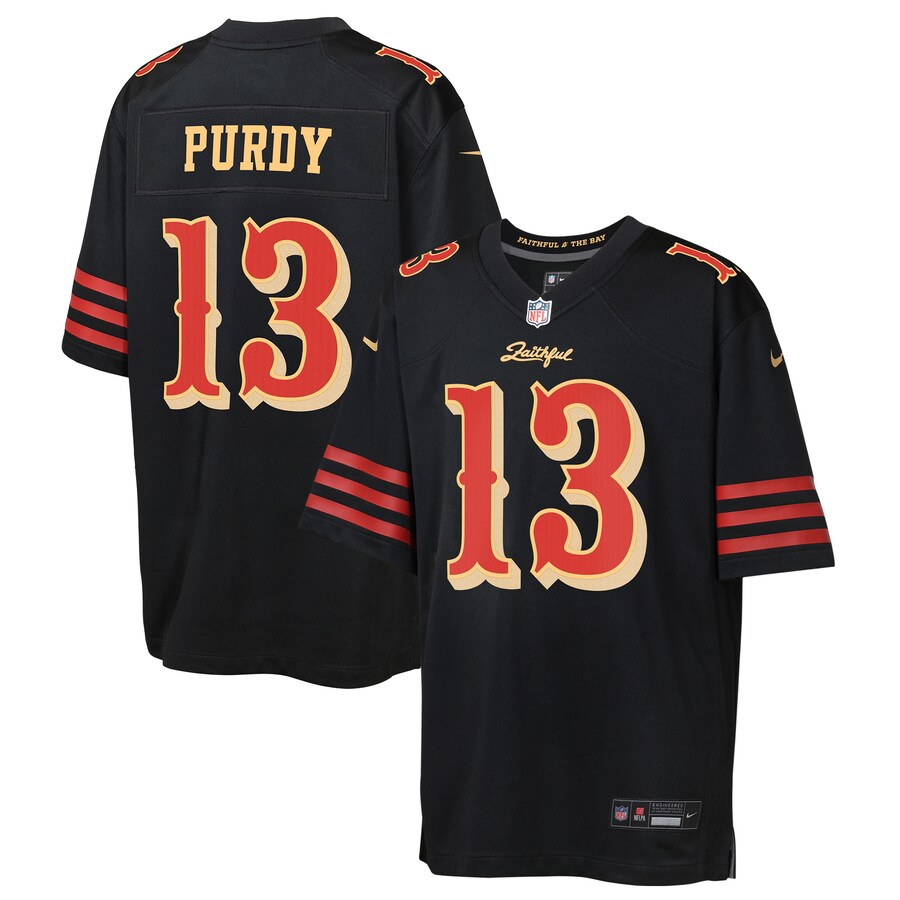 Youth San Francisco 49ers Brock Purdy Nike Black 2025 Rivalries Collection Game Jersey - Jersey