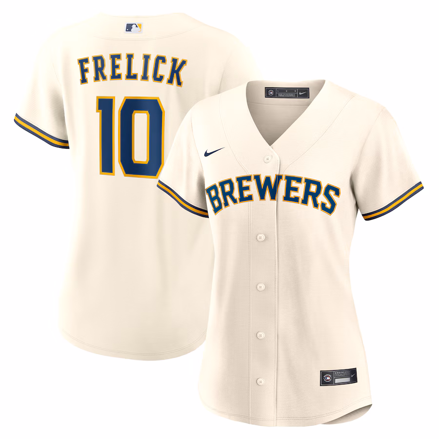 Women's Milwaukee Brewers Sal Frelick Nike Cream Home Replica Jersey - Jersey