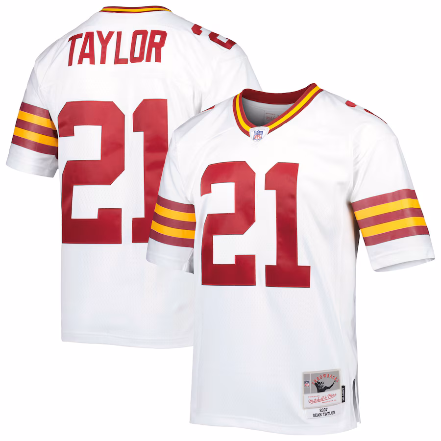 Men's Washington Commanders Sean Taylor Mitchell & Ness White Big & Tall 2007 Legacy Retired Player Jersey - Jersey