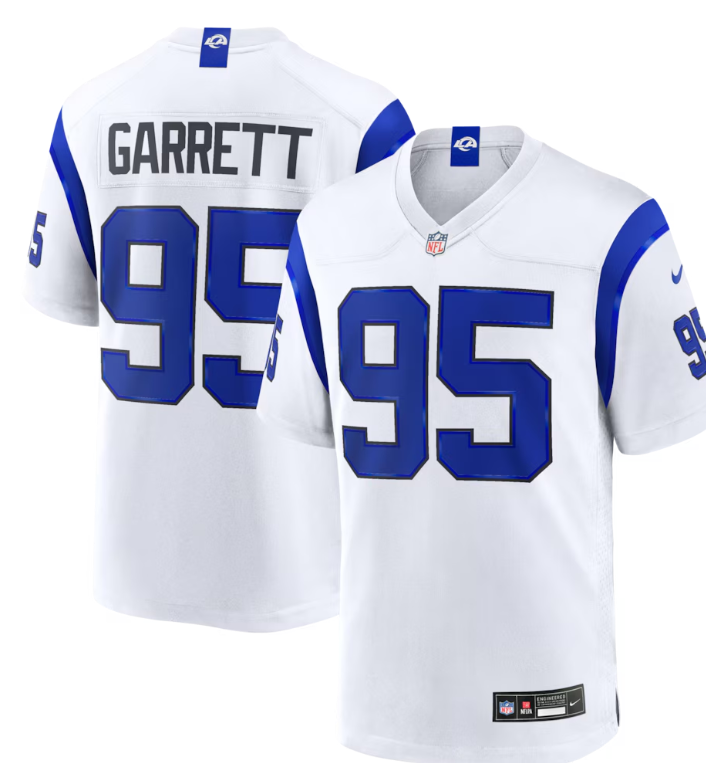 Men's Los Angeles Rams Myles Garrett Nike Fearsome White Game Jersey - Jersey