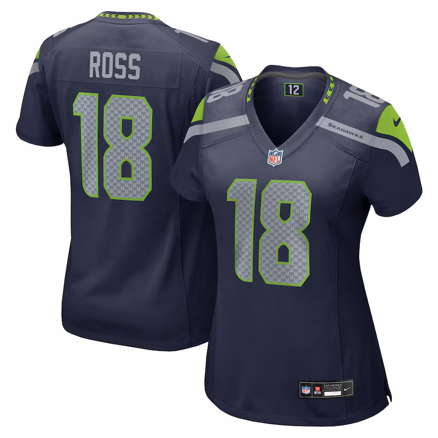 Women's Seattle Seahawks Josh Ross Nike College Navy Team Game Jersey - Jersey