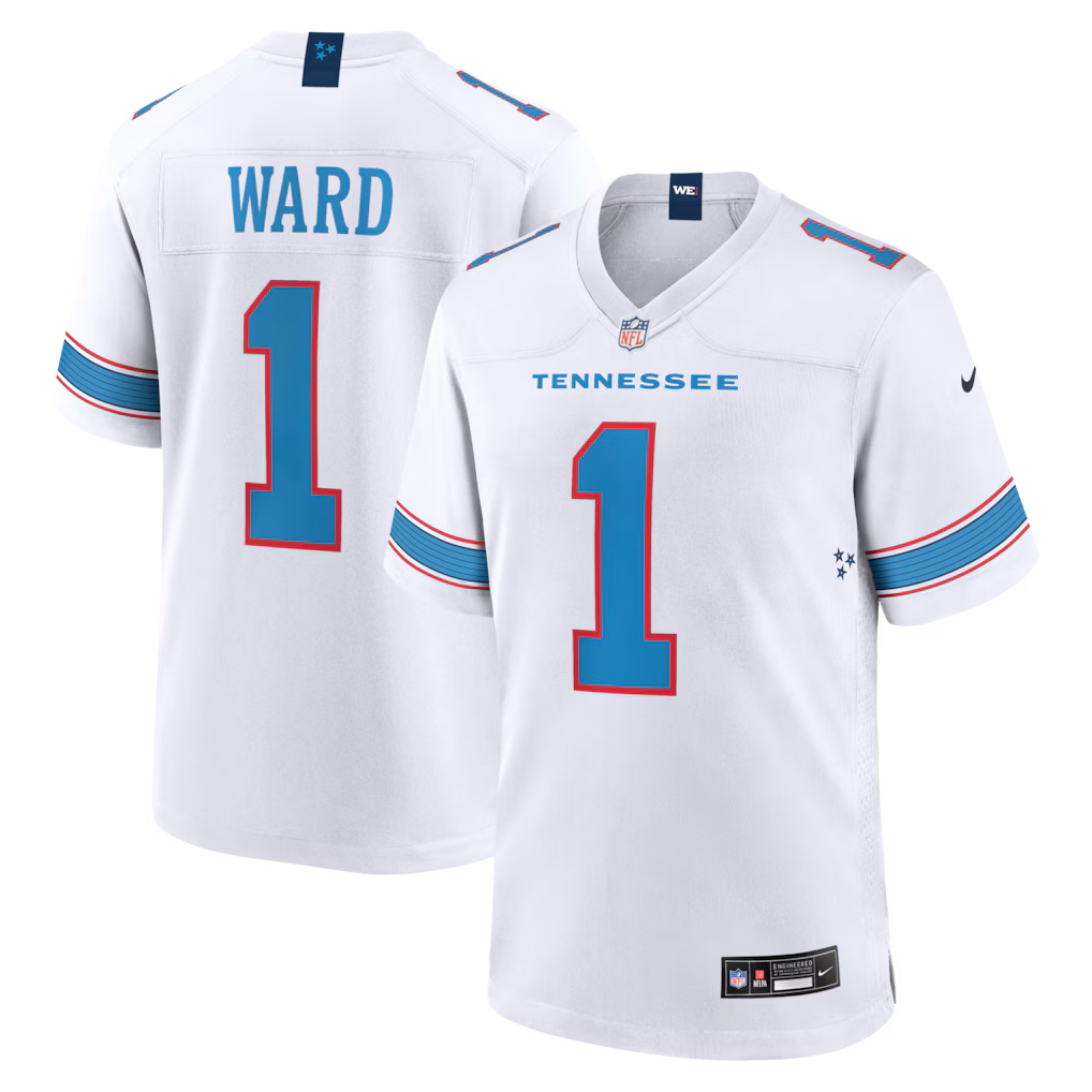 Men's Tennessee Titans Cameron Ward Nike White Game Jersey - Jersey