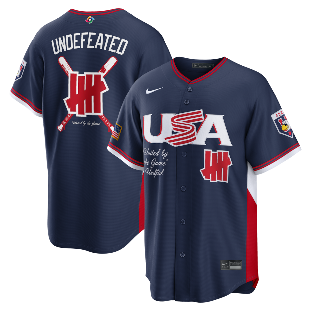 Men's USA Baseball Nike x Undefeated Navy 2026 World Baseball Classic Stadium Jersey - Jersey