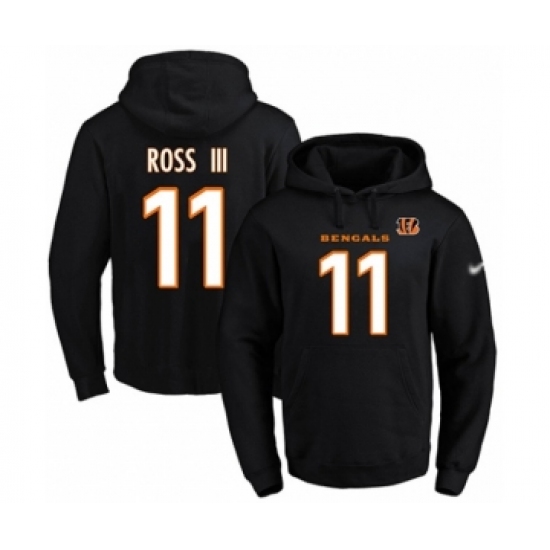 Football Men's Cincinnati Bengals #11 John Ross Black Name & Number Pullover Hoodie - Jersey