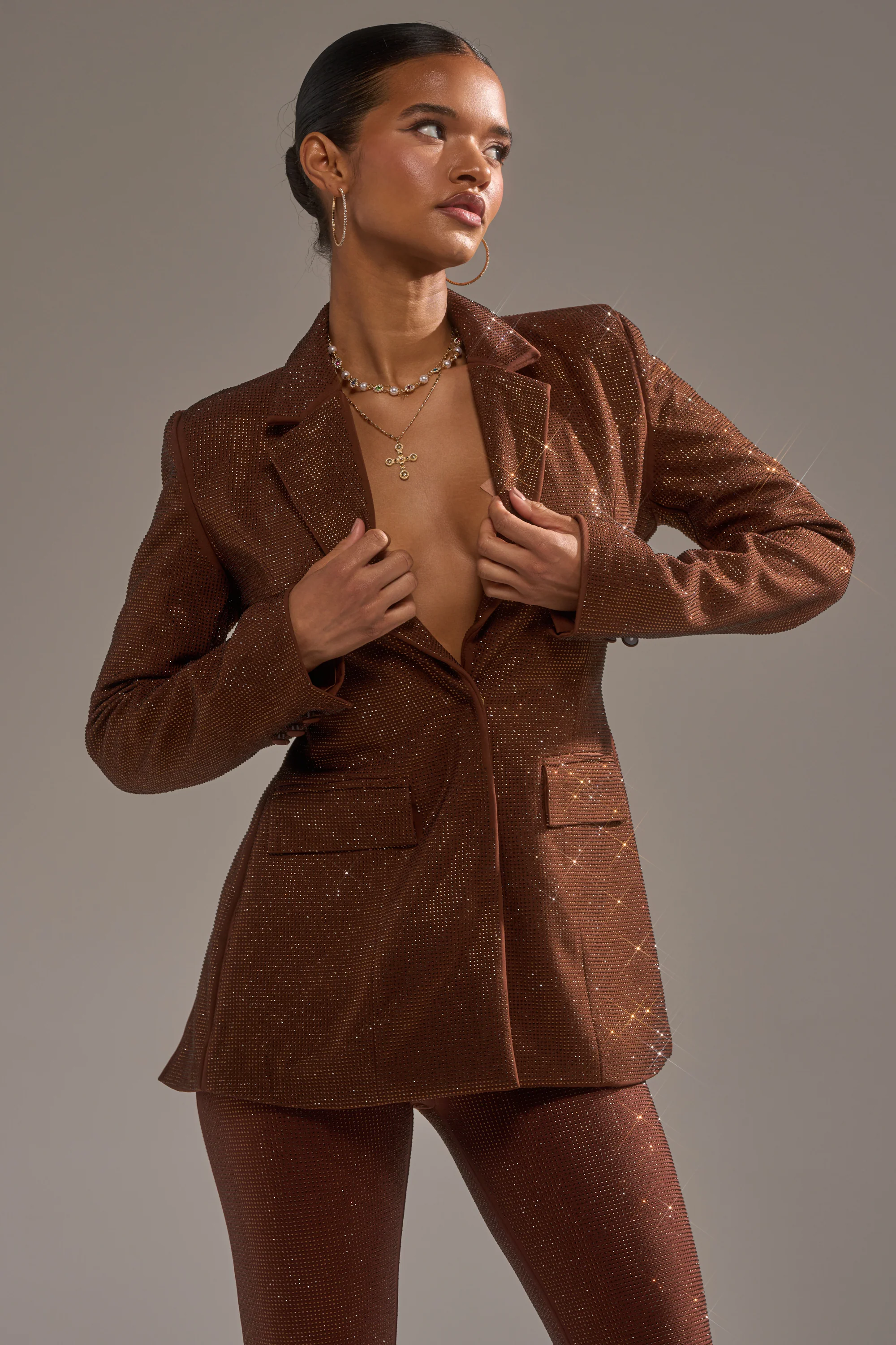 MAKE A TOAST RHINESTONE BLAZER - Akira Wear