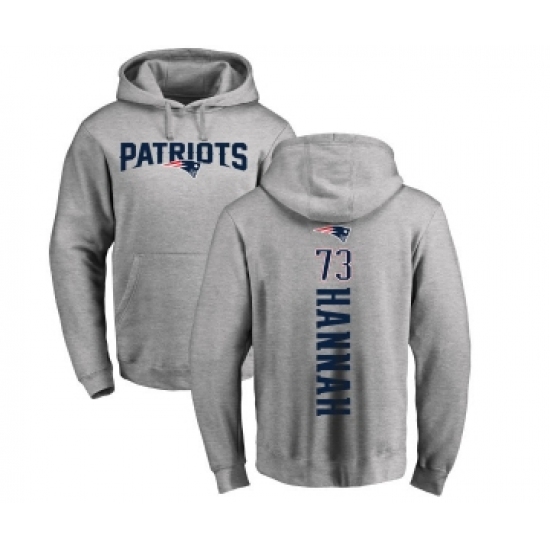 Football New England Patriots #73 John Hannah Ash Backer Pullover Hoodie - Jersey